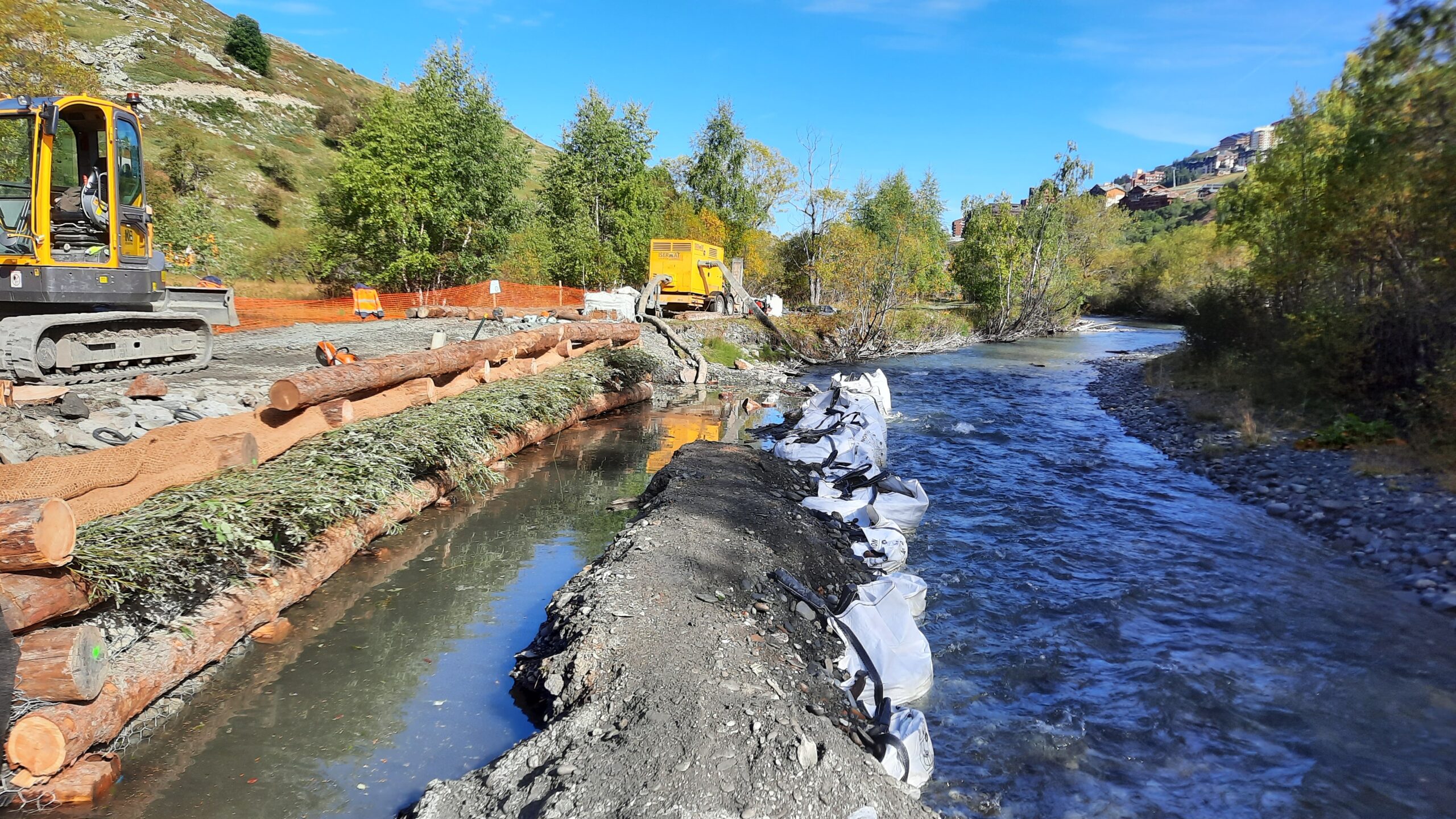 Les Ménuires – plan d’eau des Bruyères (caisson vegetalisés)